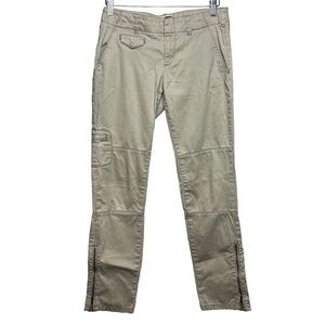 DAUGHTERS OF THE LIBERATION TAN CARGO PANT ZIP ANKLE WOMENS SIZE 6 beige khaki